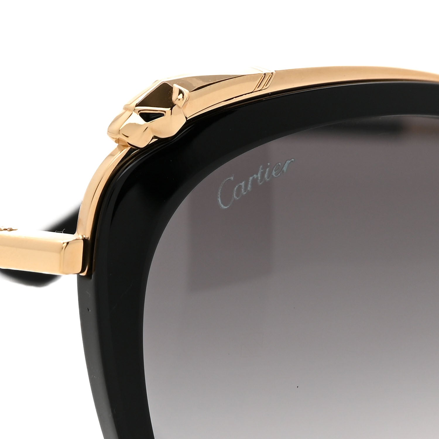 Cartier Panthere De Cartier Sunglasses CT0150SA Black Gold Black Gold 4 of 8