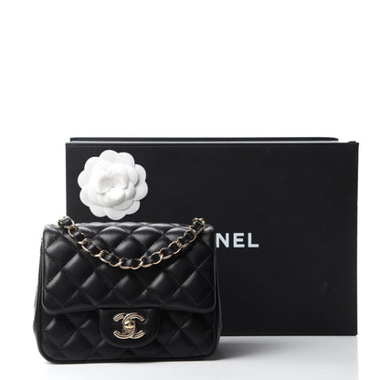 Chanel Lambskin Quilted Mini Square Flap Black 12 of 12