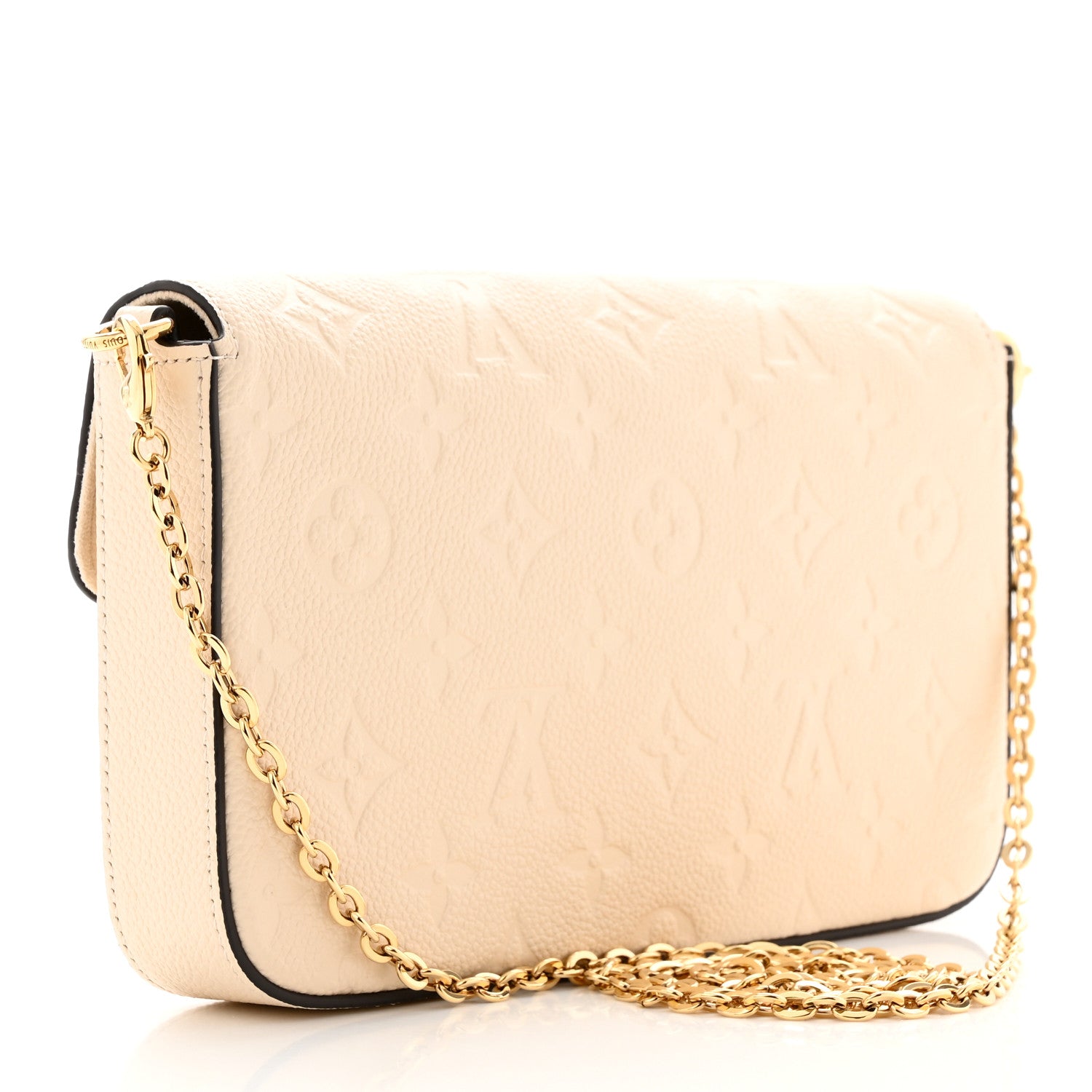 Louis Vuitton Empreinte Pochette Felicie Chain Wallet Cream 4 of 11