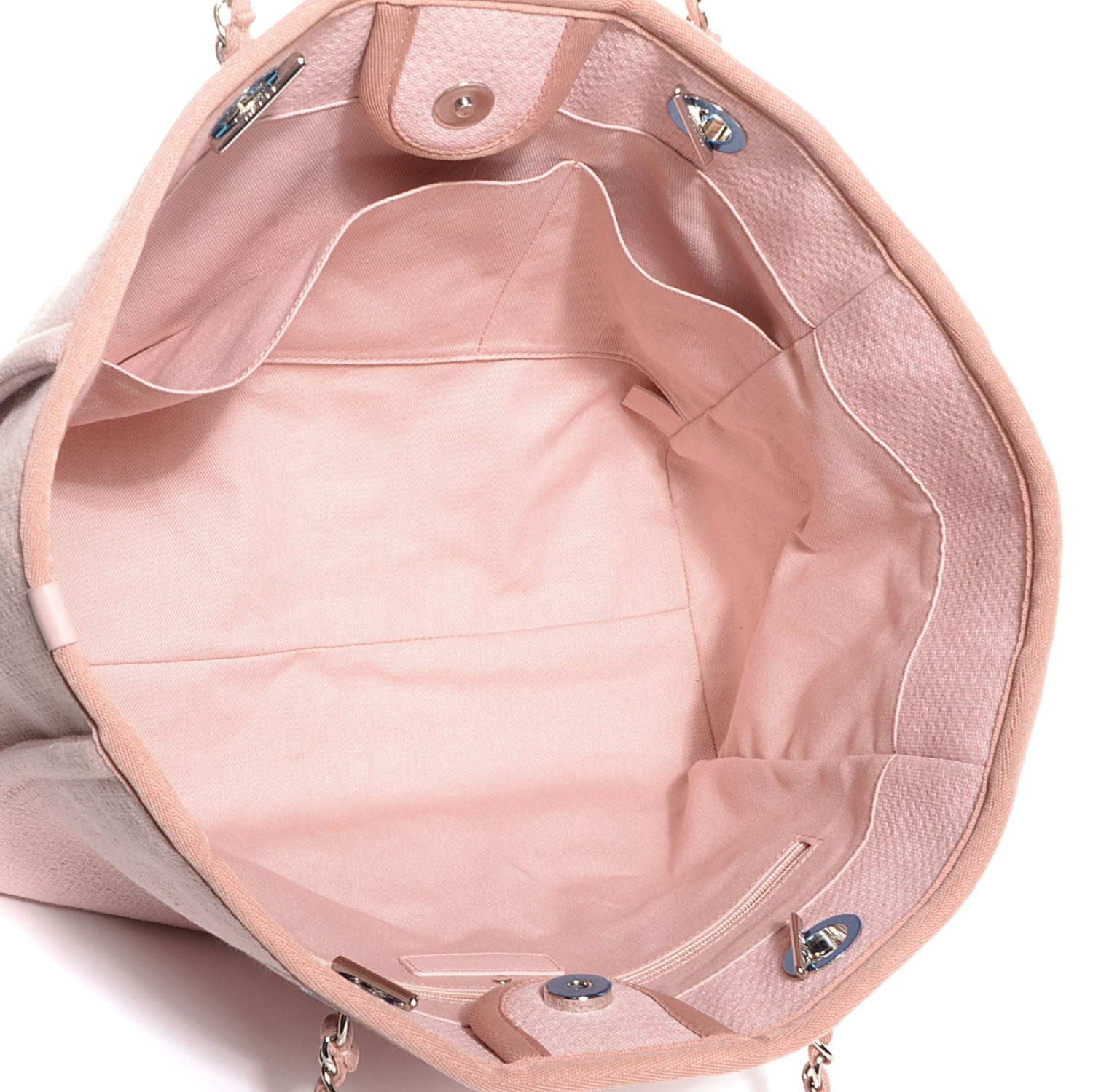 Chanel Canvas Small Deauville Tote Light Pink 5 of 7