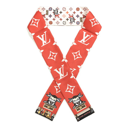 Louis Vuitton Silk Monogram Rodeo Bandeau Red 1 of 3