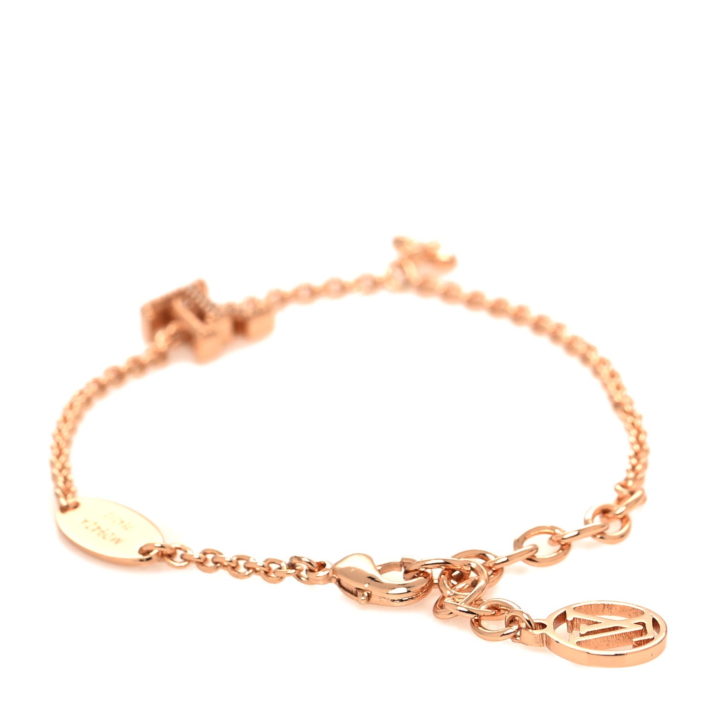 Metal Crystal LV Iconic Blush Bracelet Blush Pink