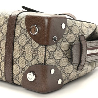 Gucci GG Supreme Monogram Textured Dollar Calfskin Small Detail Tote Beige Ebony New Acero 9 of 9