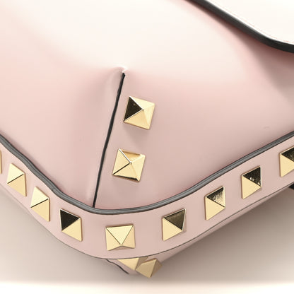 Valentino Garavani Brushed Calfskin Rockstud Flip Lock Chain Shoulder Bag Rose Quartz 9 of 9