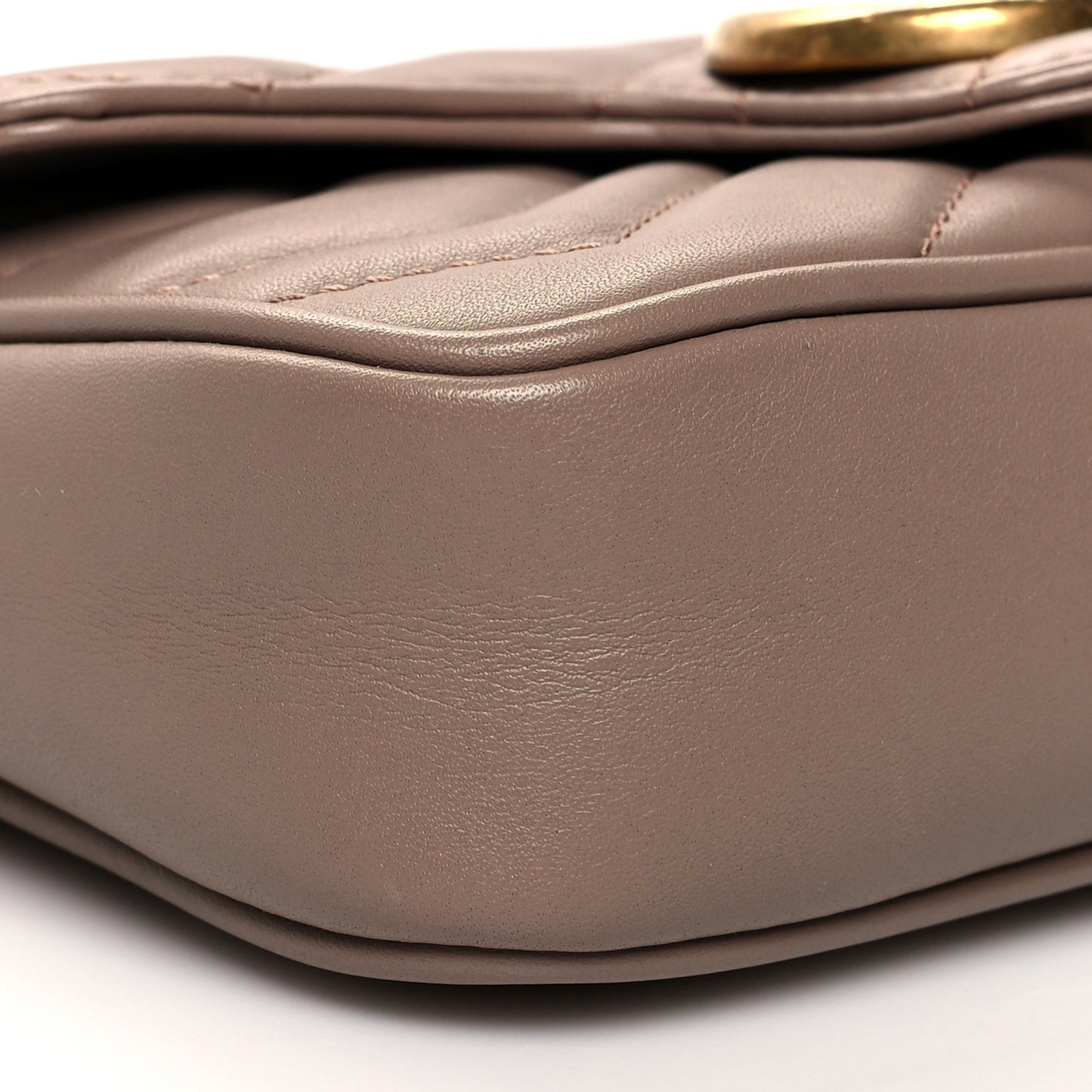 Calfskin Matelasse Super Mini GG Marmont Shoulder Bag Porcelain Rose