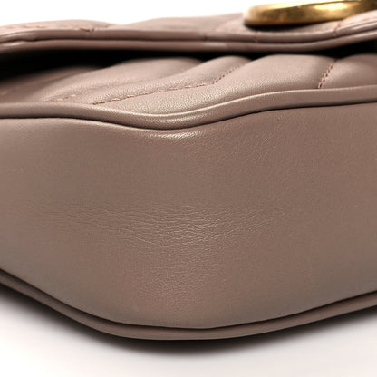 Gucci Calfskin Matelasse Super Mini GG Marmont Shoulder Bag Porcelain Rose 9 of 11