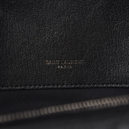 Saint Laurent Sheepskin Matelasse Chevron Monogram Large College Satchel Black 9 of 11