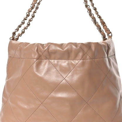 Chanel Shiny Calfskin Quilted Small Chanel 22 Beige 9 of 11