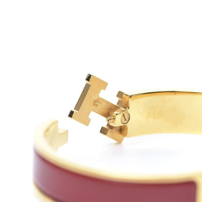 Hermes Enamel Narrow Clic Clac H Bracelet GM Rouge 5 of 6