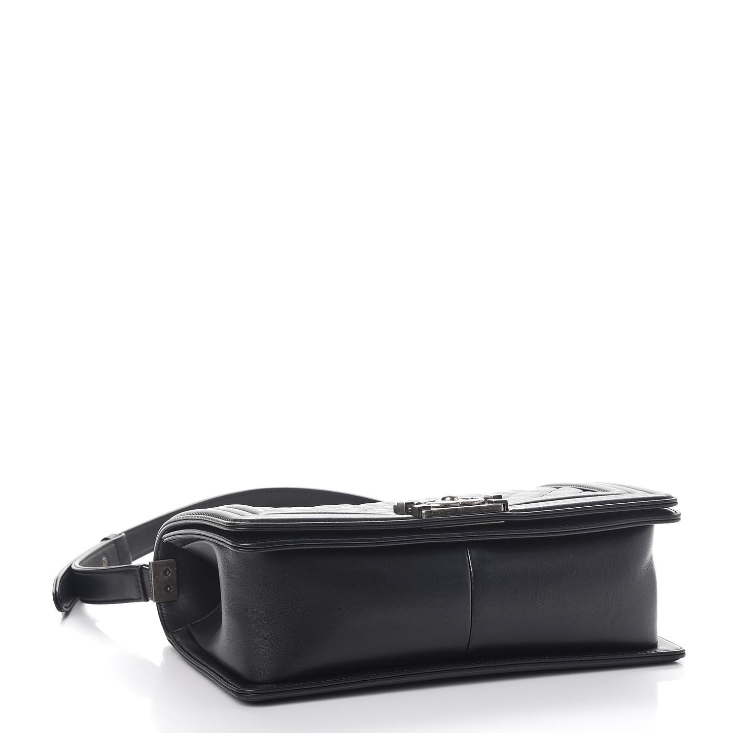 Calfskin Quilted Medium Boy Flap Black