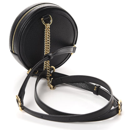Gucci Grained Calfskin Web Mini Ophidia Round Backpack Black 2 of 10