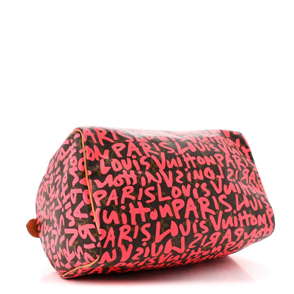 Louis Vuitton Monogram Graffiti Speedy 30 Fuchsia 4 of 11