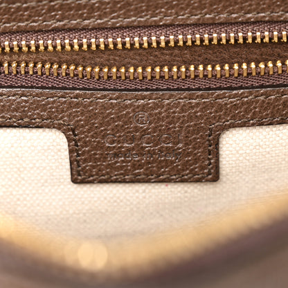 Gucci GG Supreme Monogram Textured Dollar Calfskin Web Studded Mini Ophidia Flap Shoulder Bag Beige Ebony New Acero 6 of 10