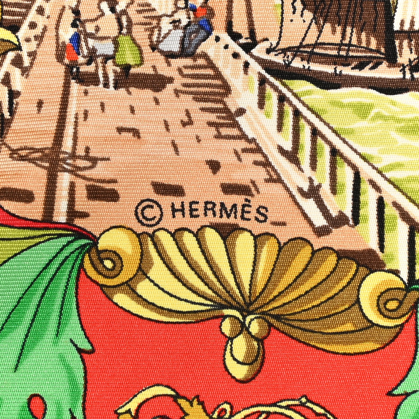 Silk L'entente Cordiale Scarf 90