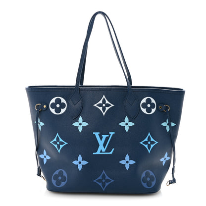 Louis Vuitton Empreinte Monogram Giant Neverfull MM Degrade Bleu 1 of 10
