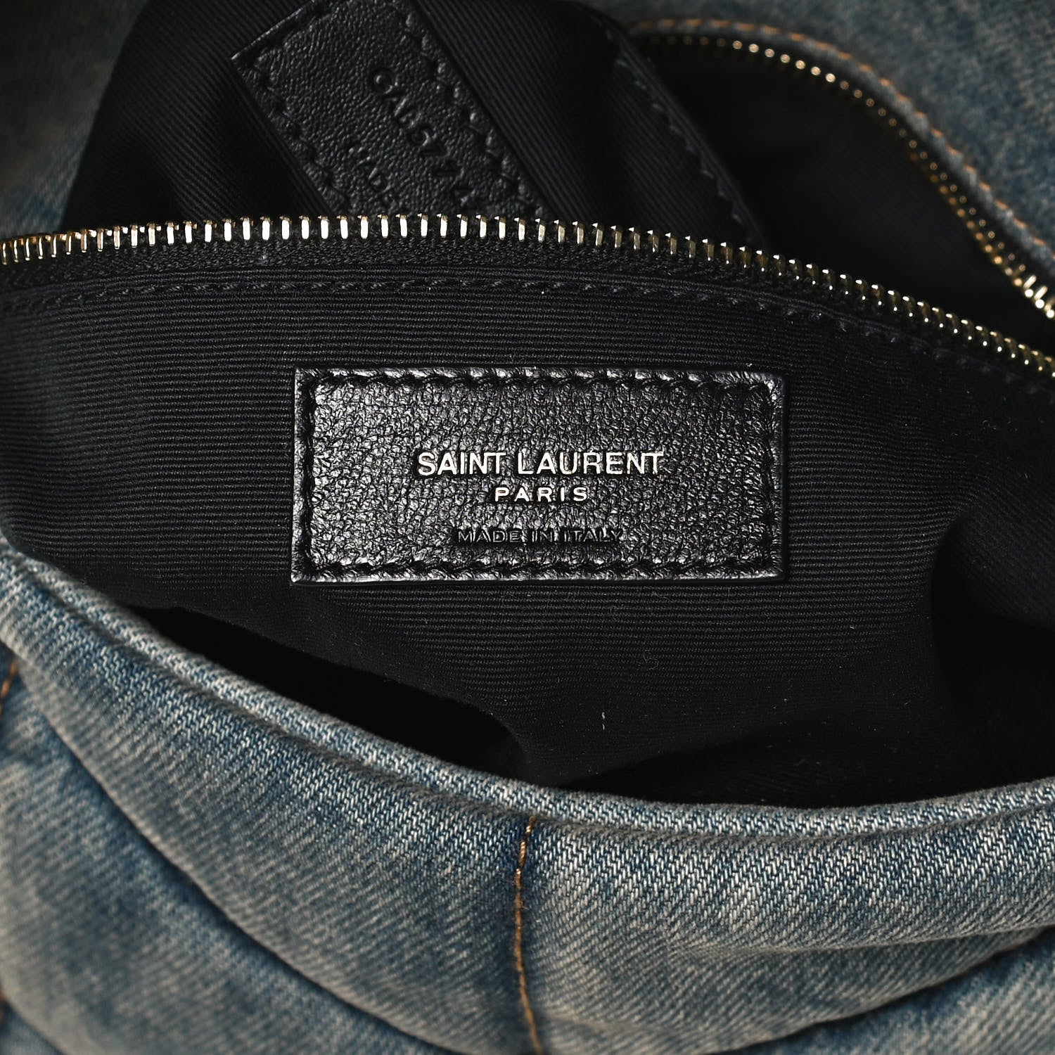 Saint Laurent Denim Quilted Small Loulou Puffer Monogram Chain Satchel Blue Cinnamon 6 of 10