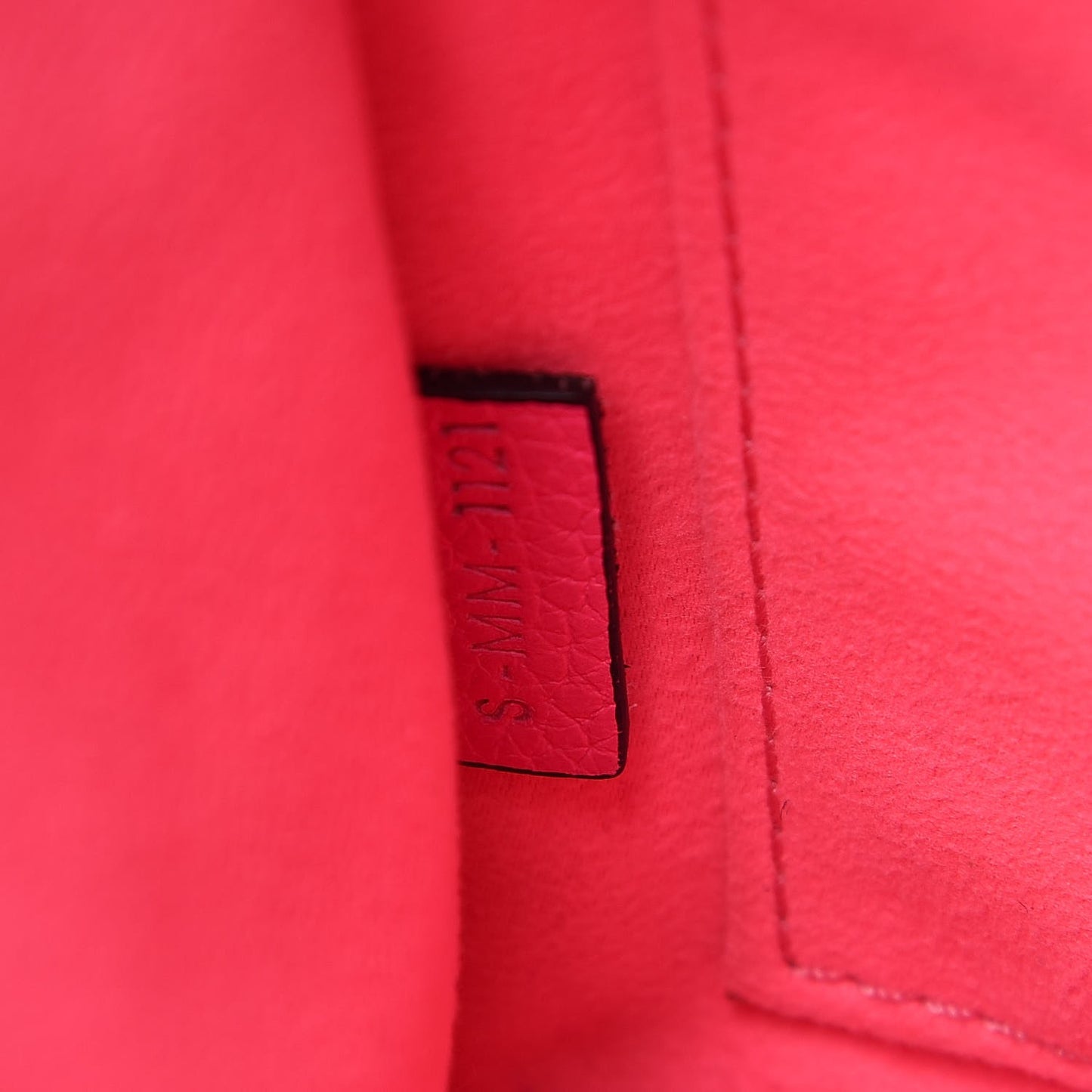 Drummed Calfskin Nano Luggage Fluo Pink