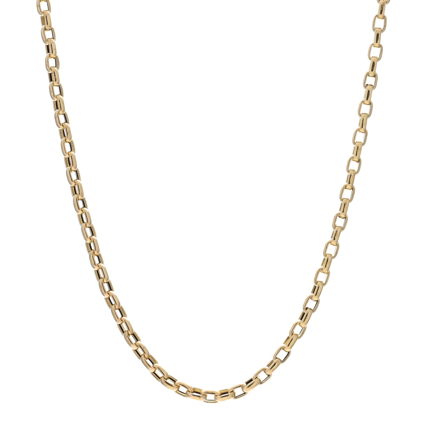 Roberto Coin 18K Yellow Gold Square Link Necklace 17" 1 of 4