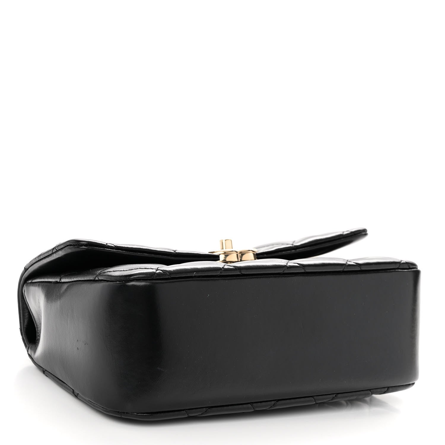 Chanel Shiny Lambskin Quilted Coco Trip Flap Bag Black 4 of 11