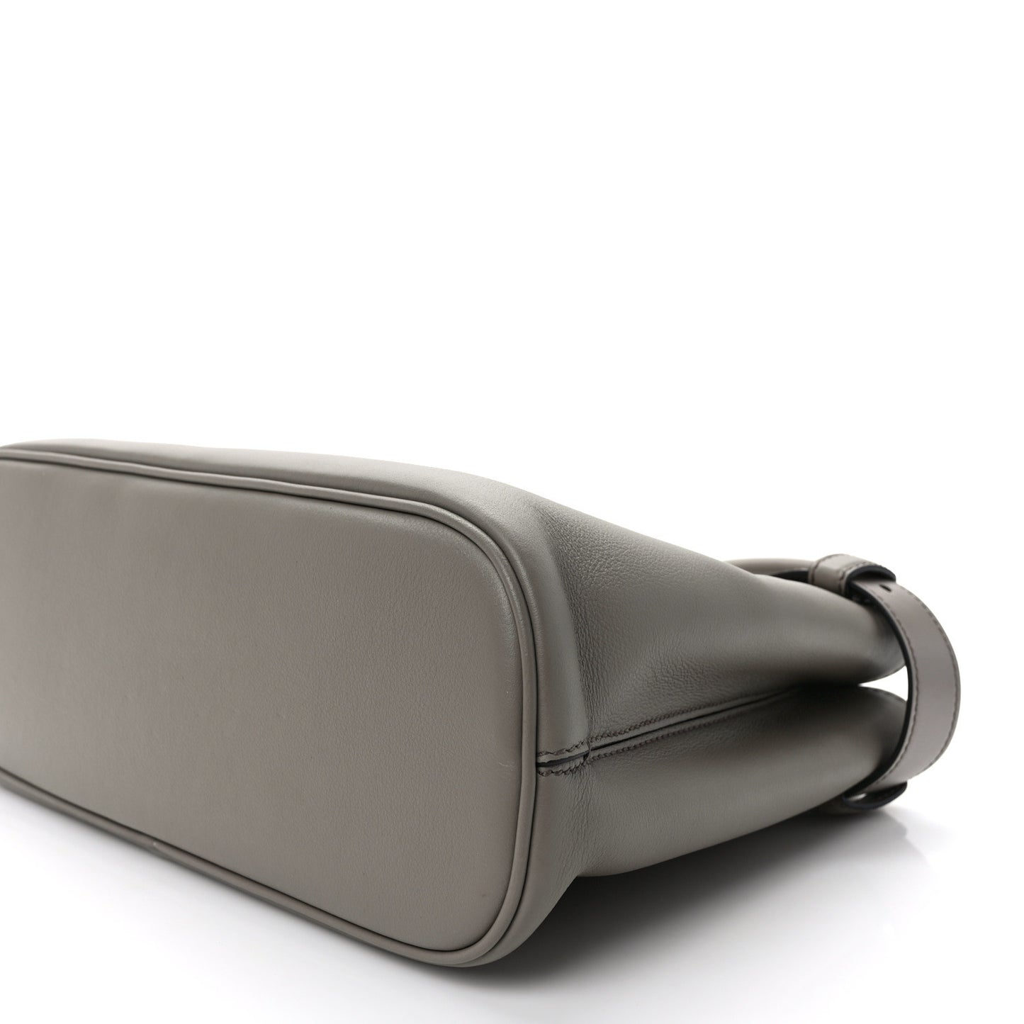 Soft Grained Calfskin Vitello Small Buckle Bag Argilla