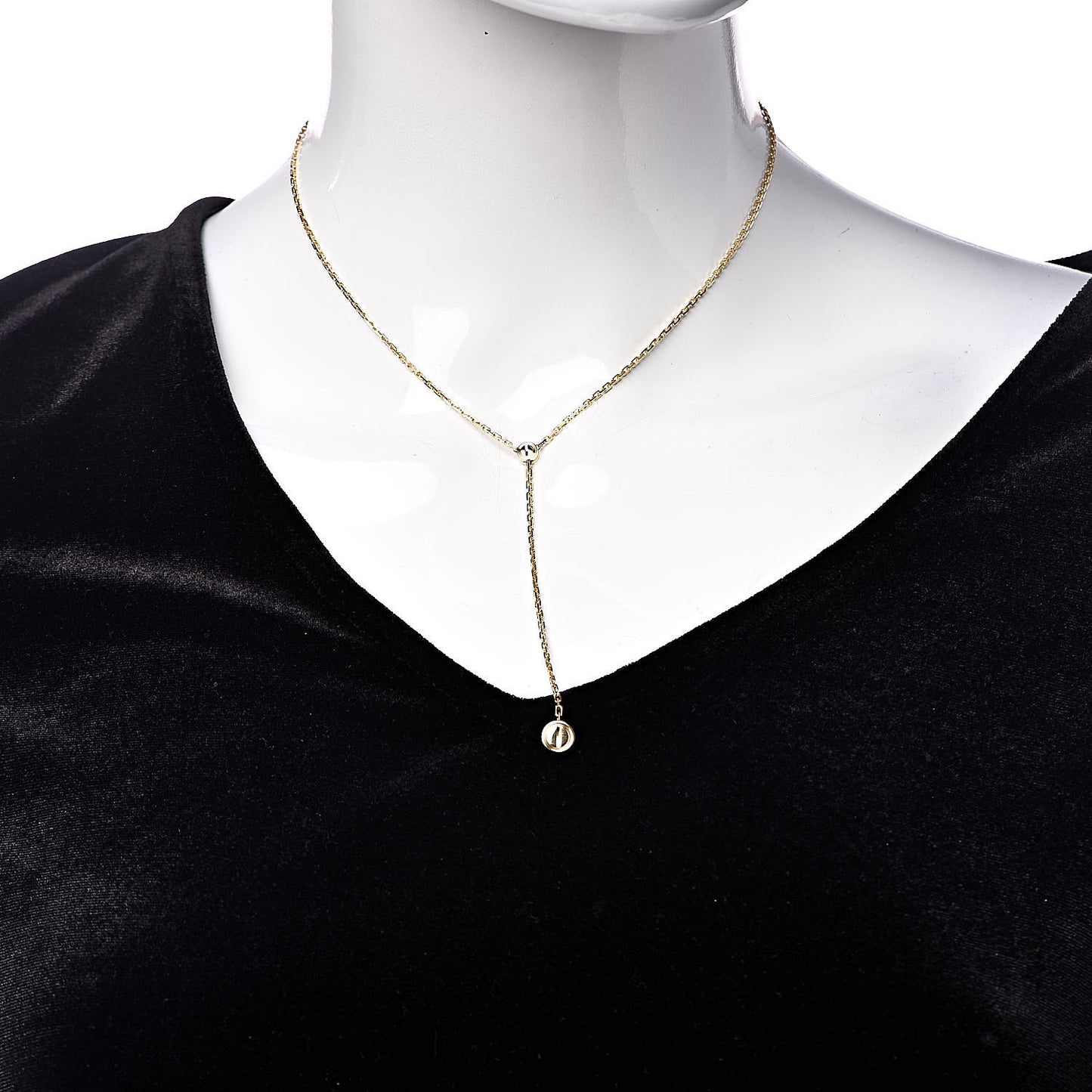 18K Yellow Gold LOVE Drop Necklace
