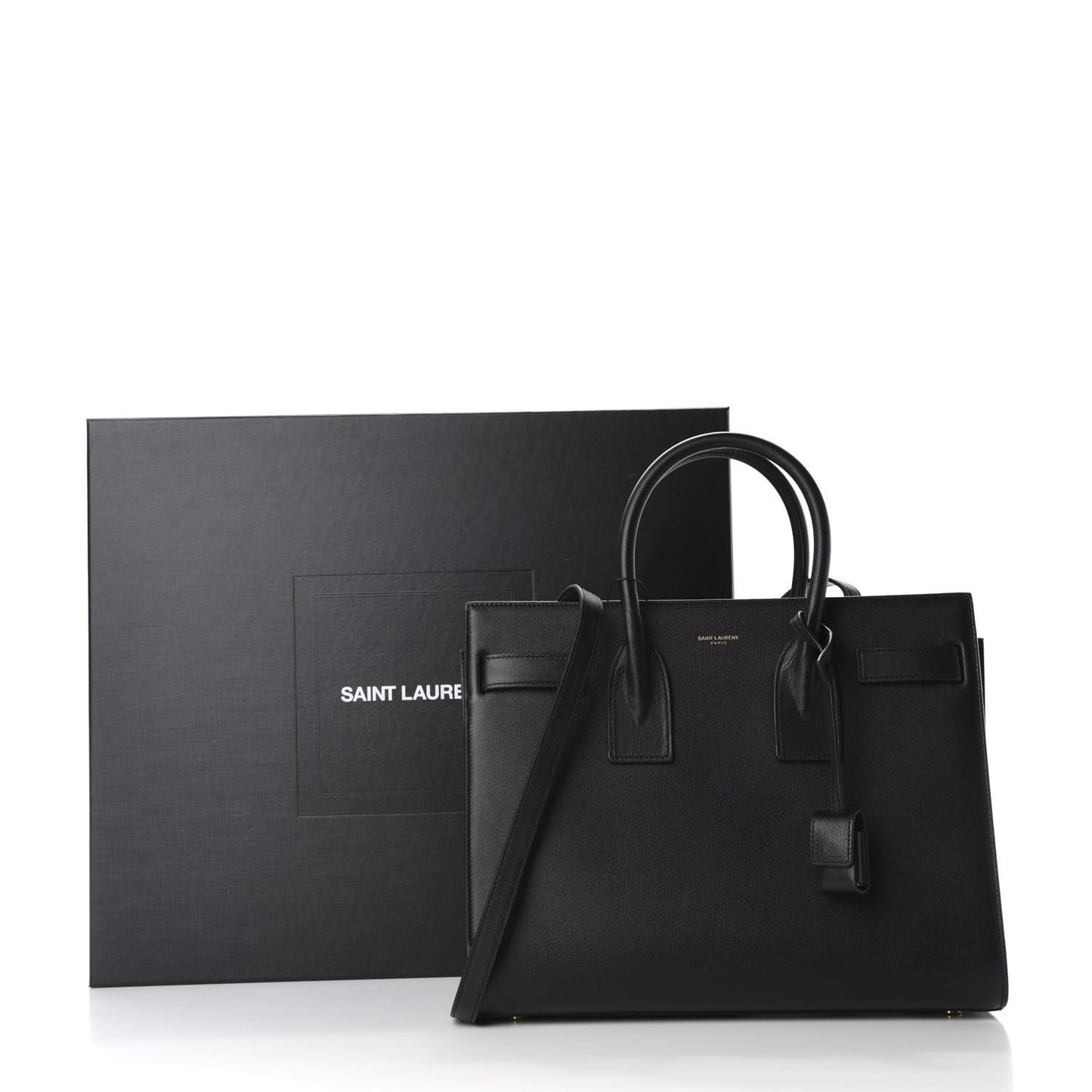 Calfskin Small Sac De Jour Black
