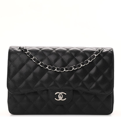 Chanel Caviar Quilted Jumbo Double Flap Black 1 of 9