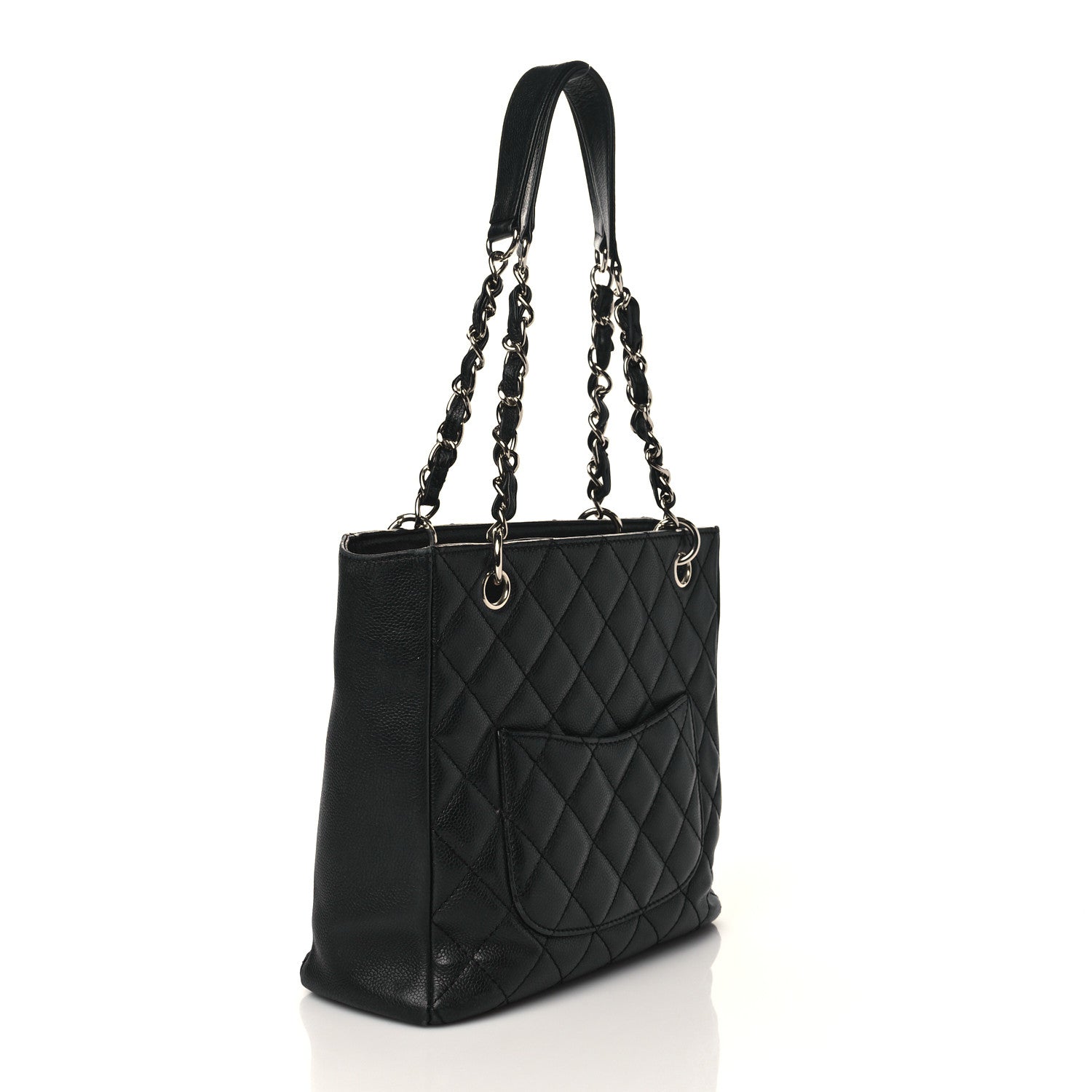 Chanel Caviar Quilted Petit Shopping Tote PST Black 3 of 10