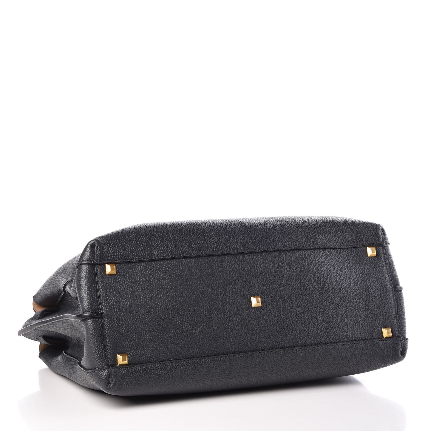 Grained Calfskin Large Milla Tote Phantom Grey