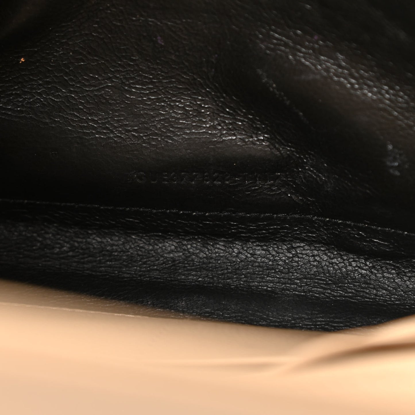 Grain De Poudre Matelasse Chevron Monogram Chain Wallet Nude Powder
