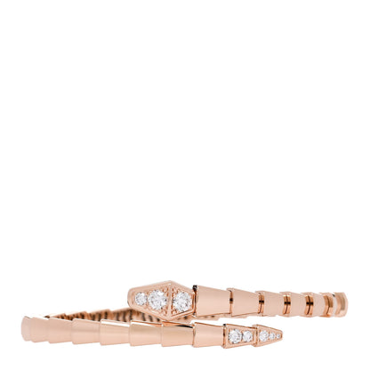 Bulgari 18K Rose Gold Diamond Serpenti Viper Bracelet M 1 of 4