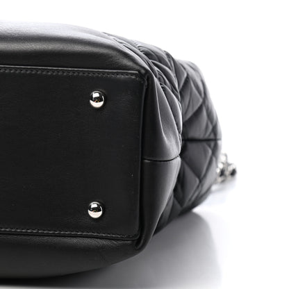 Chanel Aged Calfskin Quilted Be CC Tote Black 9 of 9