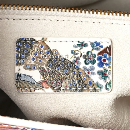 Christian Dior Calfskin Jardin D'Hiver Printed Medium Lady Dior White Multicolor 6 of 11