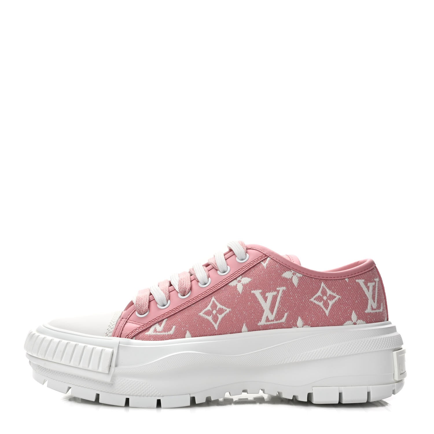 Louis Vuitton Denim Monogram Squad Sneakers 37 Pink 1 of 8