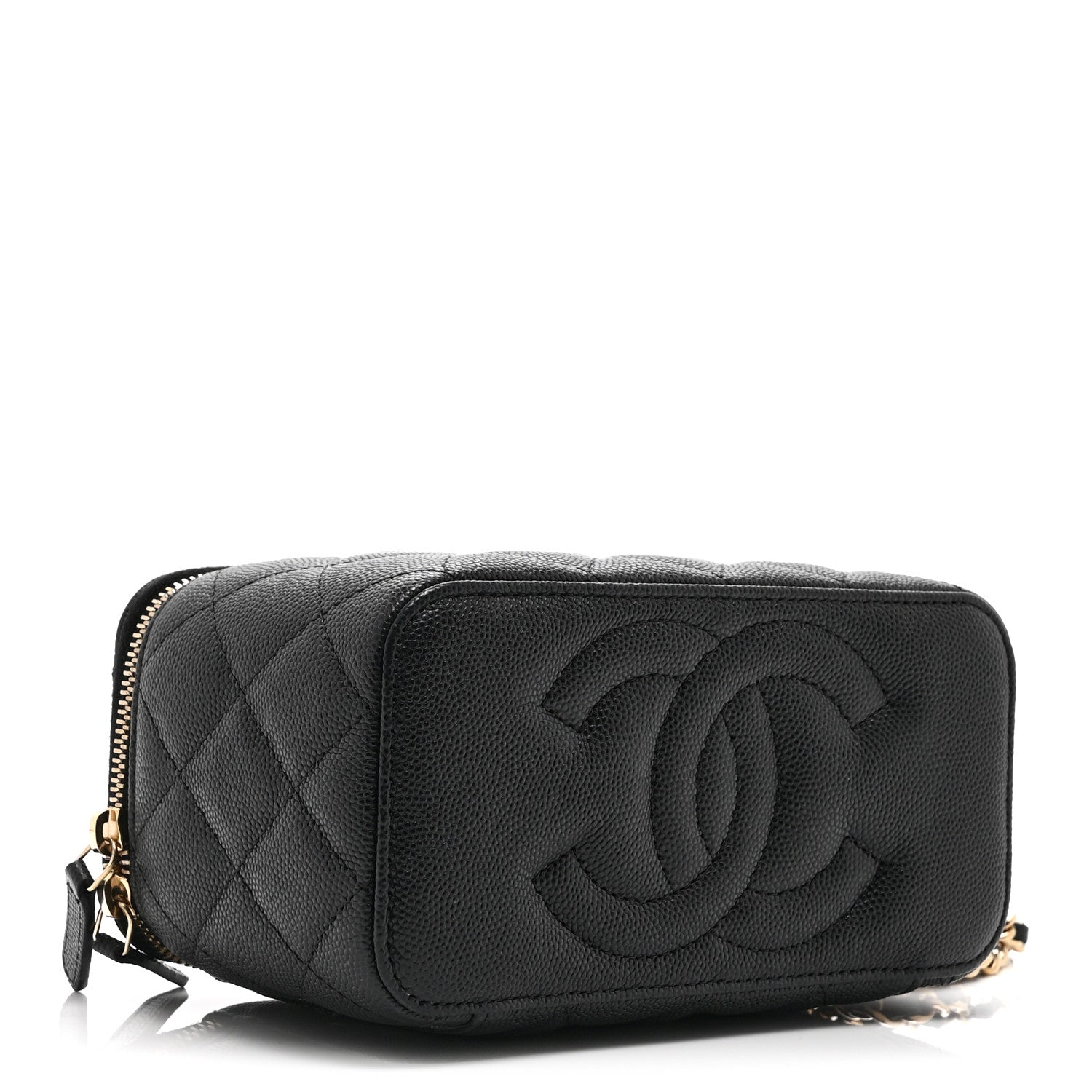 Chanel Caviar Quilted Small Vanity Case With Chain Black 4 of 11