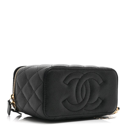 Chanel Caviar Quilted Small Vanity Case With Chain Black 4 of 11