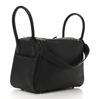 Hermes Taurillon Clemence Lindy 26 Black 3 of 11