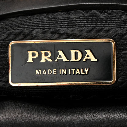 Prada Calf Hair Shoulder Bag Black 6 of 10