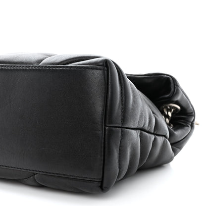 Saint Laurent Lambskin Quilted Small Loulou Puffer Monogram Chain Satchel Black 11 of 11