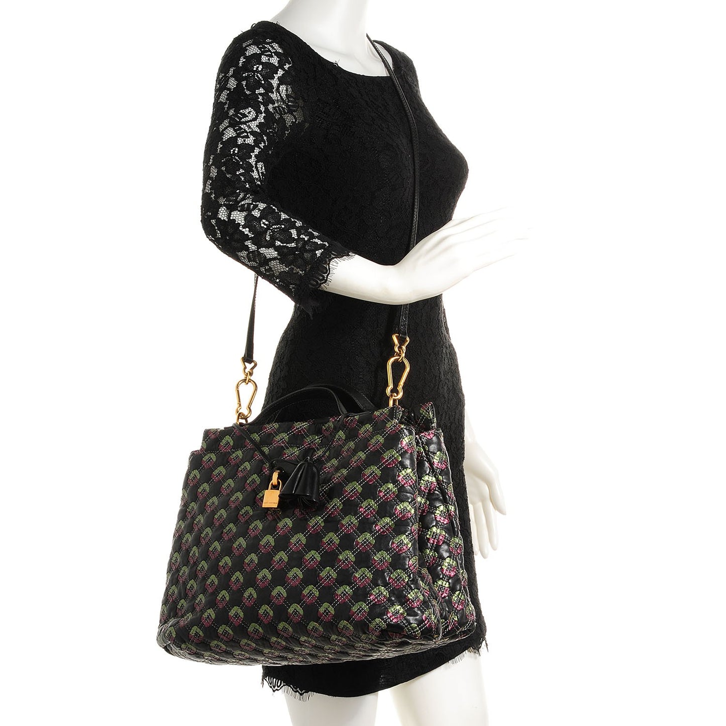 Leather Quilted Robert Leslie Bag Black
