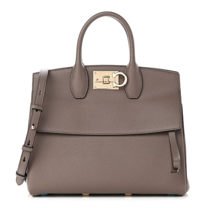 Salvatore Ferragamo Calfskin Studio Bag Caraway Seed 1 of 9