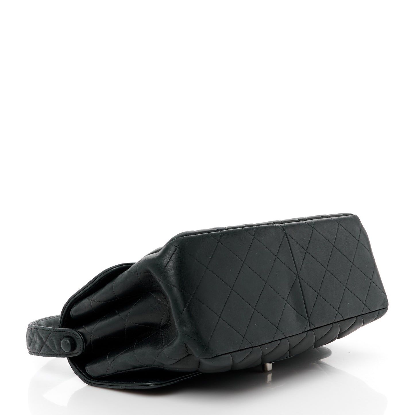 Lambskin Quilted Medium Double Sided Flap Black