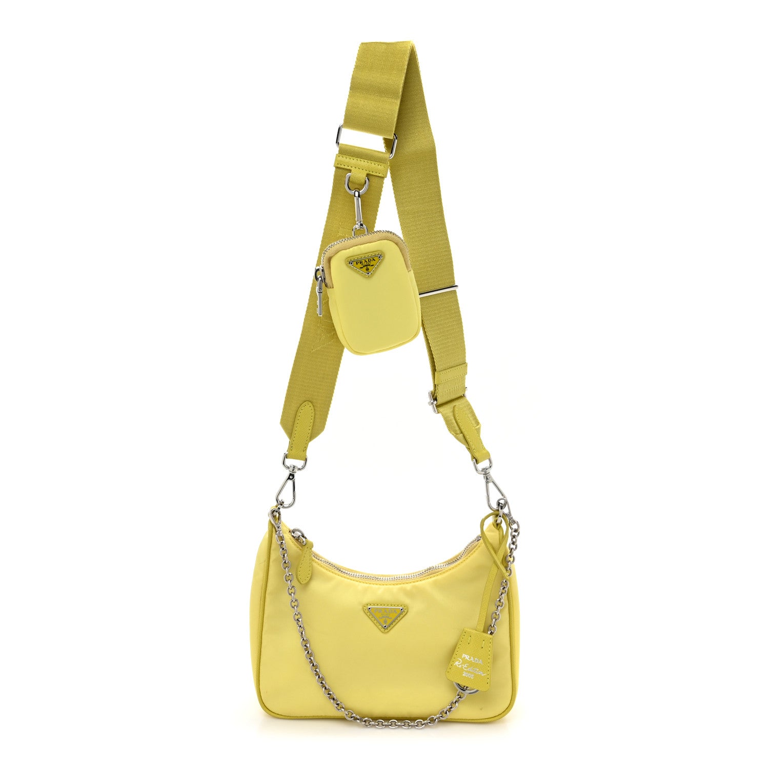 Prada Nylon Saffiano Re-Edition 2005 Shoulder Bag Ananas 1 of 13