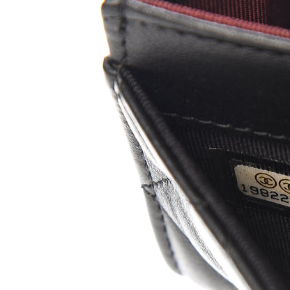 Chanel Lambskin Quilted Flap Card Holder Black 7 of 9