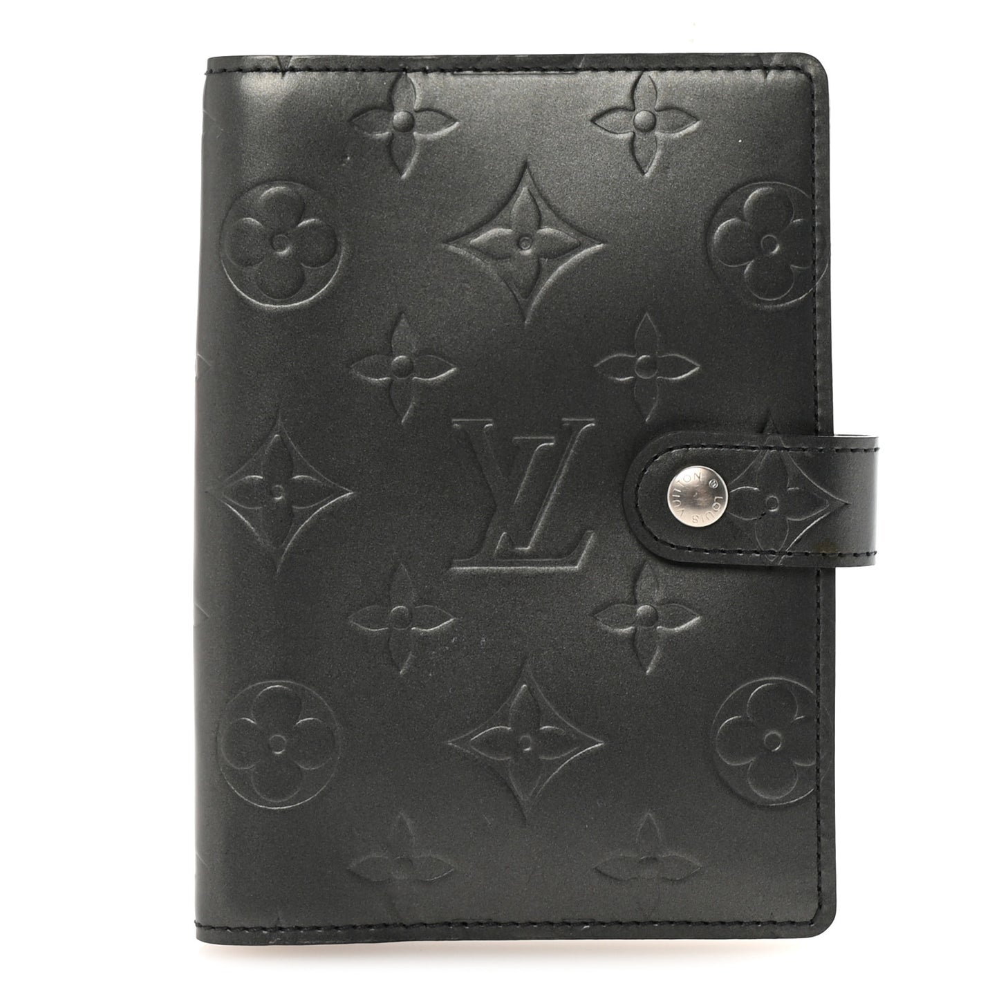 Mat Monogram Small Ring Agenda Cover Black