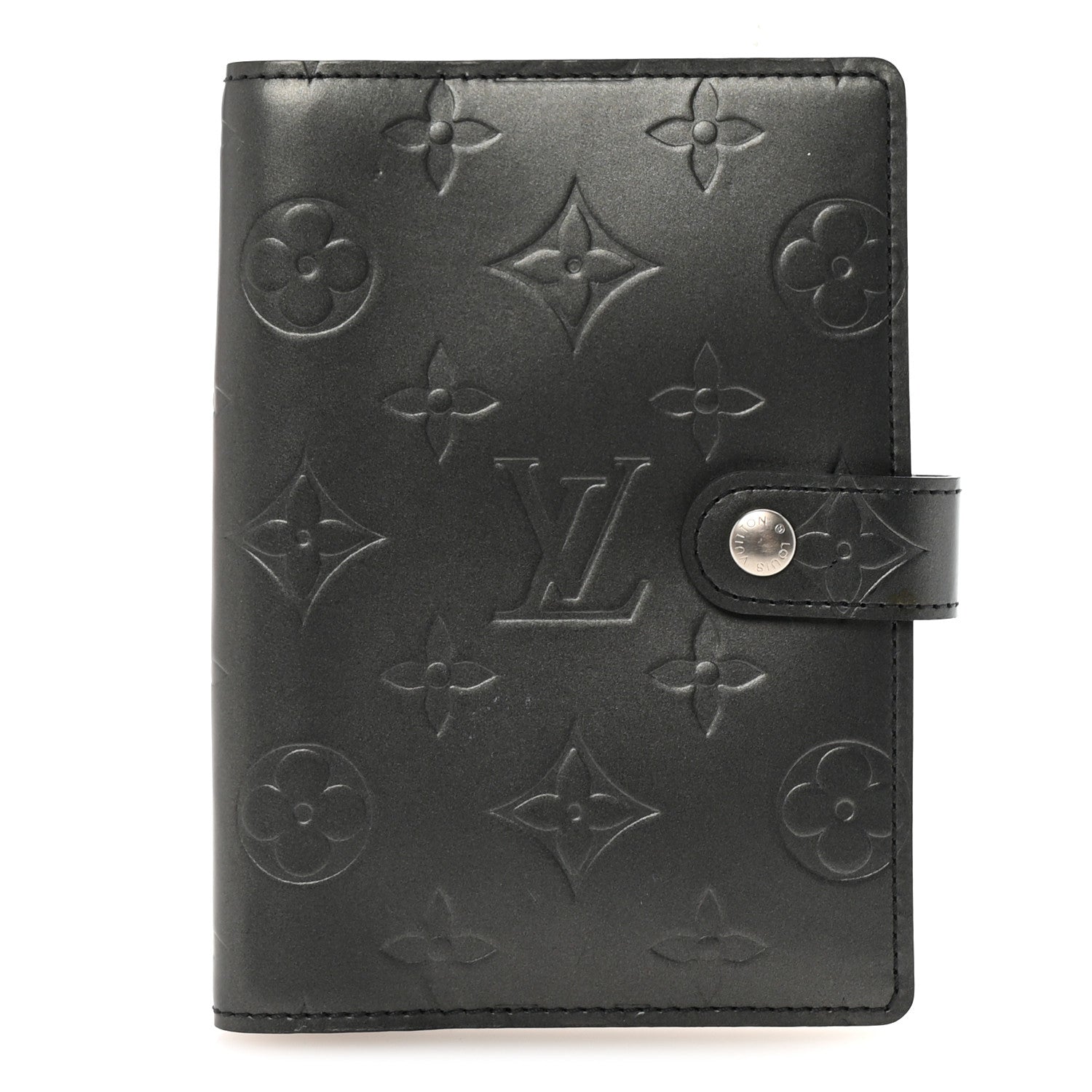 Louis Vuitton Mat Monogram Small Ring Agenda Cover Black 1 of 6