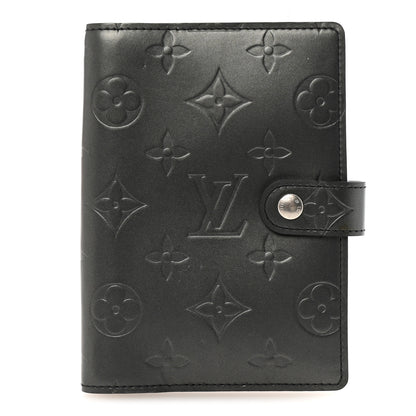 Louis Vuitton Mat Monogram Small Ring Agenda Cover Black 1 of 6