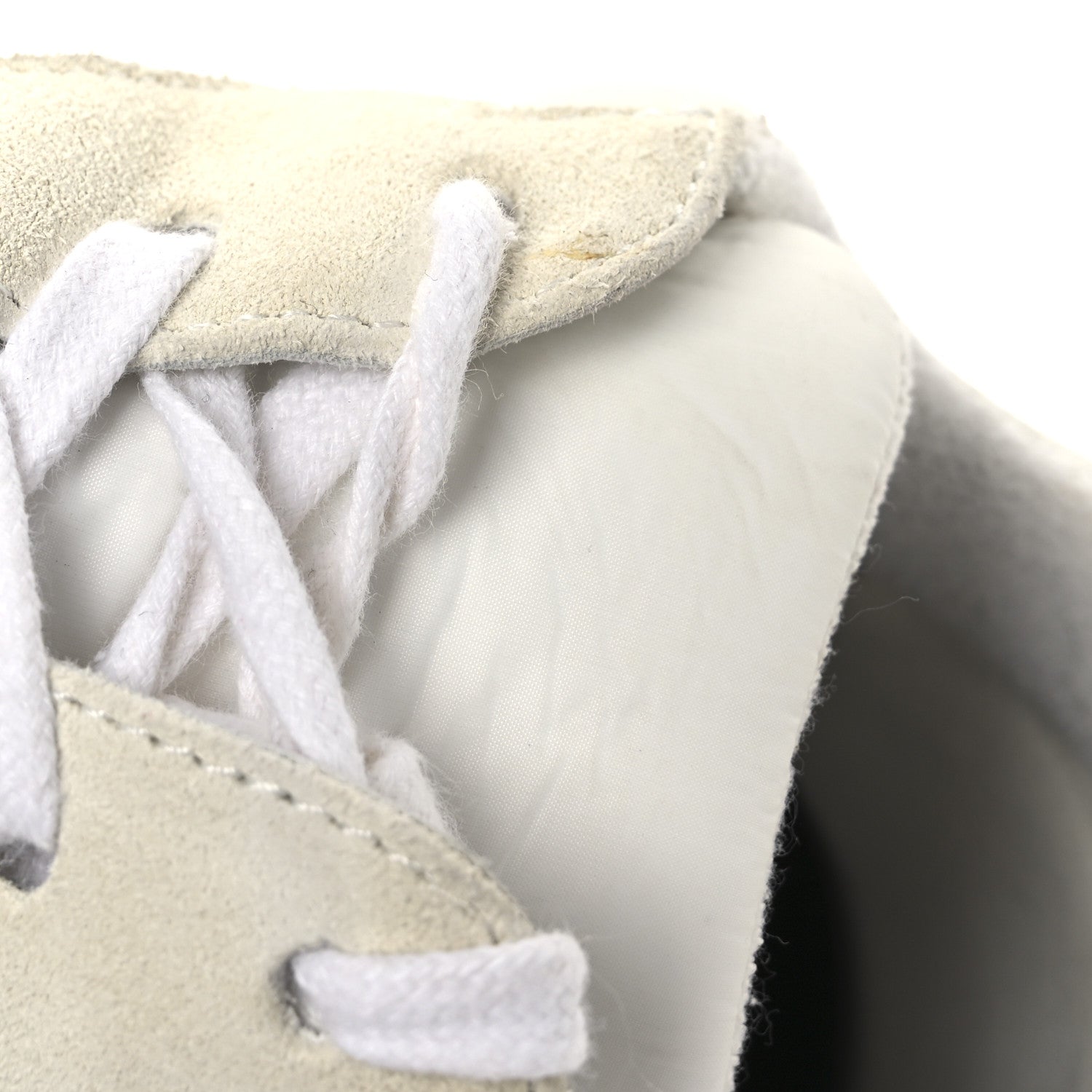 Chanel Suede Calfskin Fabric CC Sneakers 39 White 11 of 14