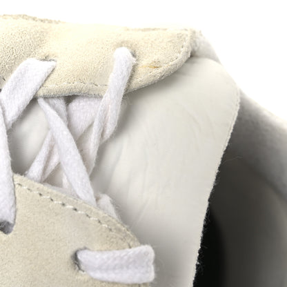Chanel Suede Calfskin Fabric CC Sneakers 39 White 11 of 14