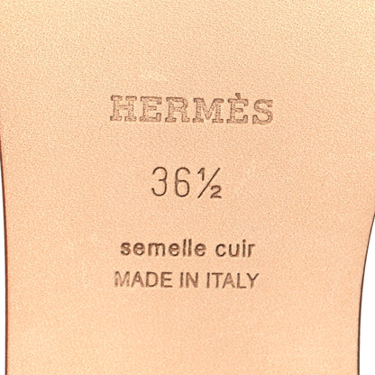 Hermes Calfskin Oran Sandals 36.5 Orange Terracotta 7 of 8